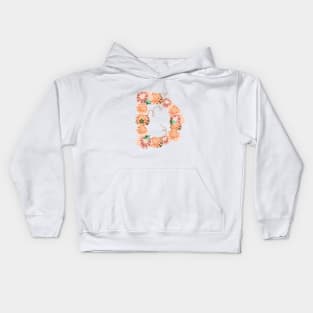 Letter D Floral Kids Hoodie